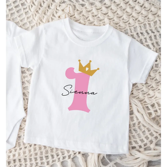 Personalised Birthday Crown T-Shirt - Timber Tinkers
