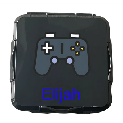 Personalised Black Lunch Box - Gamer - Timber Tinkers