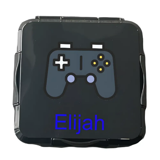 Personalised Black Lunch Box - Gamer - Timber Tinkers