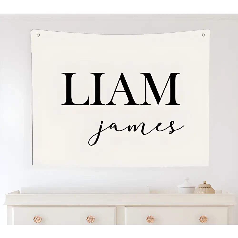 Personalised Block Letter Canvas Wall Hang - Timber Tinkers