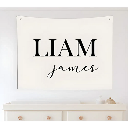 Personalised Block Letter Canvas Wall Hang - Timber Tinkers