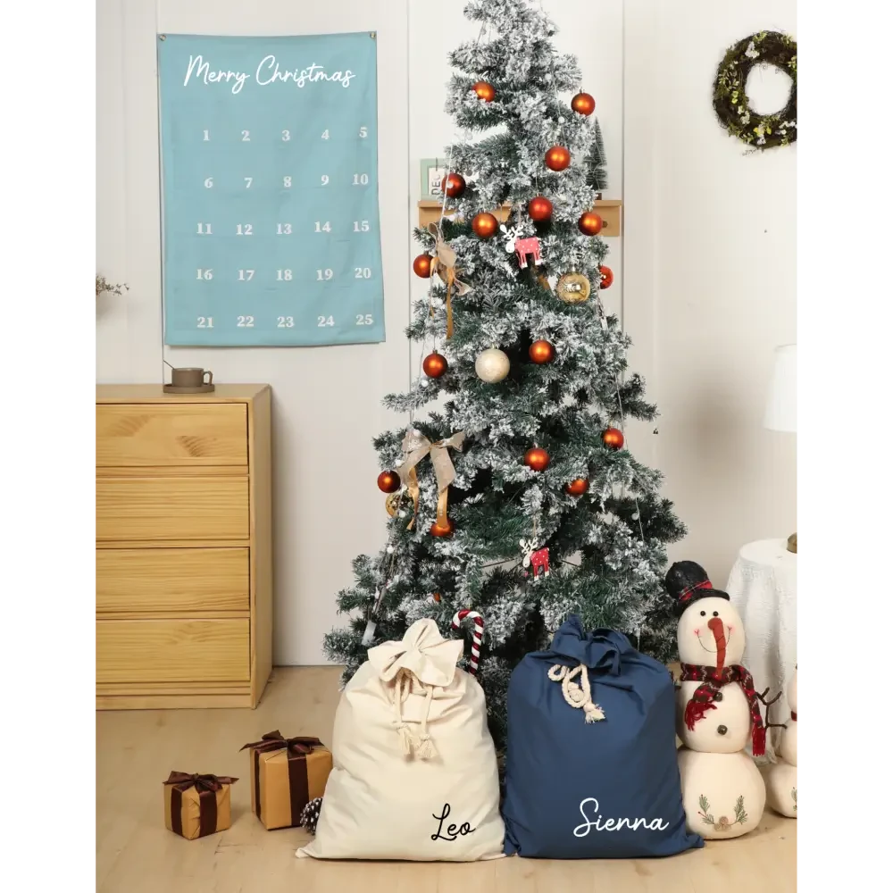 Personalised Canvas Santa Sacks - Red