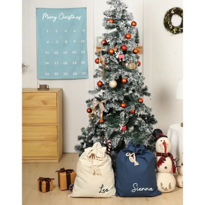 Personalised Canvas Santa Sacks - Red