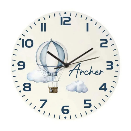 Personalised Clock - Hot Air Balloon