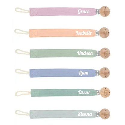 Personalised Pacifier Clip - Multiple Colours - Timber Tinkers