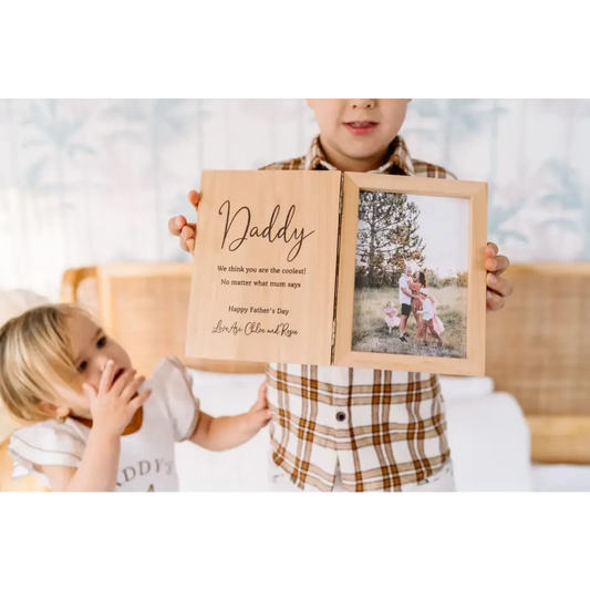 Personalised Father's Day Photo Frame - Coolest Dad - Timber Tinkers