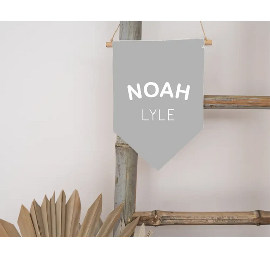Personalised Flag - Grey - Timber Tinkers