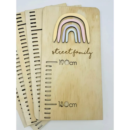 Personalised Growth Chart - 3D Rainbow - Timber Tinkers