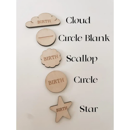 Personalised Growth Chart - Birth Flower - Timber Tinkers