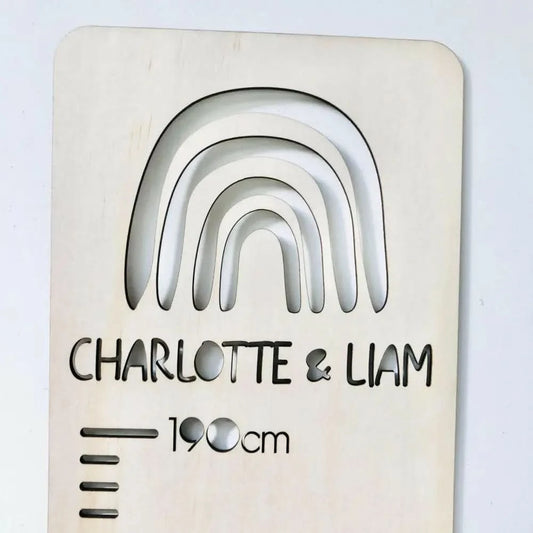 Personalised Growth Chart - Classic Rainbow - Timber Tinkers