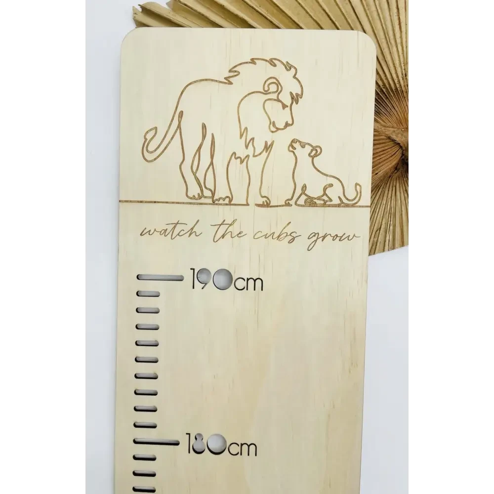 Personalised Growth Chart - Lion Cub - Timber Tinkers