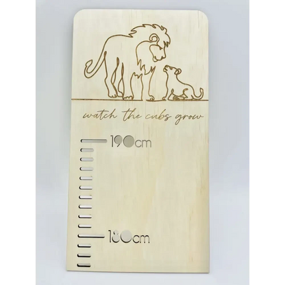 Personalised Growth Chart - Lion Cub - Timber Tinkers