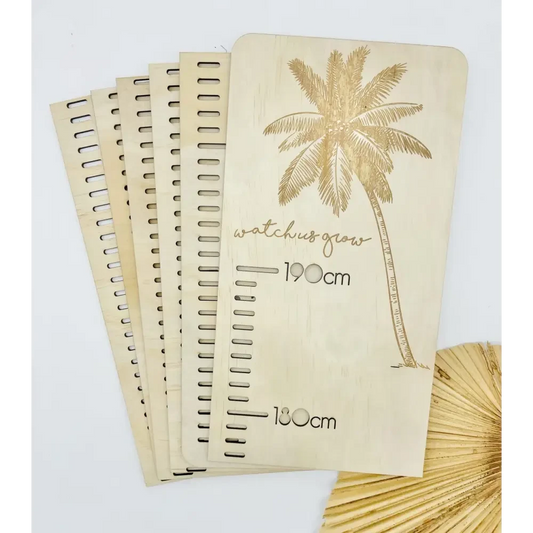 Personalised Growth Chart - Palm Tree - Timber Tinkers