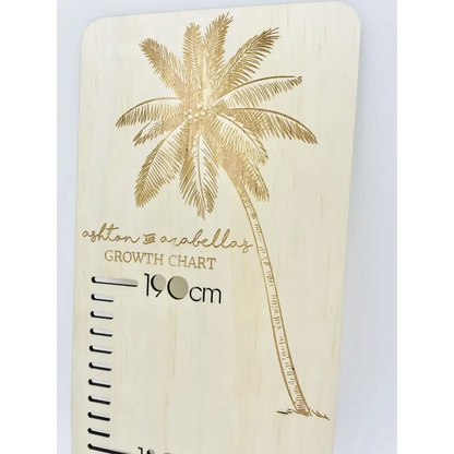 Personalised Growth Chart - Palm Tree - Timber Tinkers