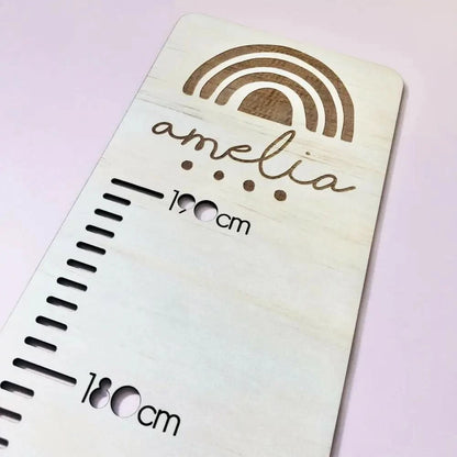 Personalised Growth Chart - Rainbow Days - Timber Tinkers