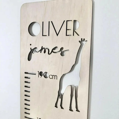Personalised Growth Chart - Safari - Timber Tinkers