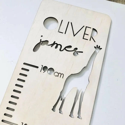Personalised Growth Chart - Safari - Timber Tinkers
