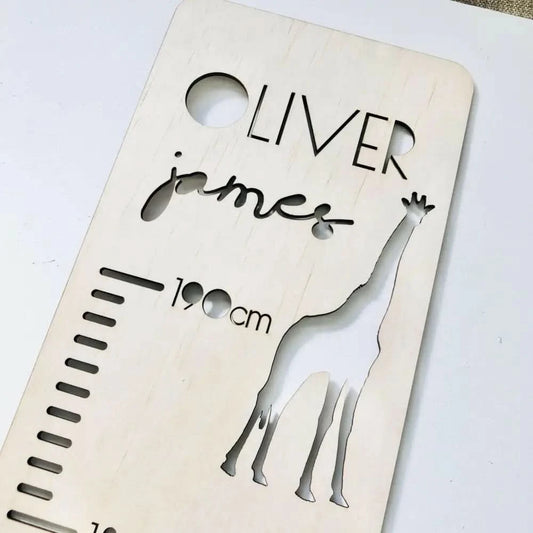 Personalised Growth Chart - Safari - Timber Tinkers