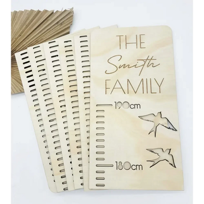 Personalised Growth Chart - Swallows - Timber Tinkers