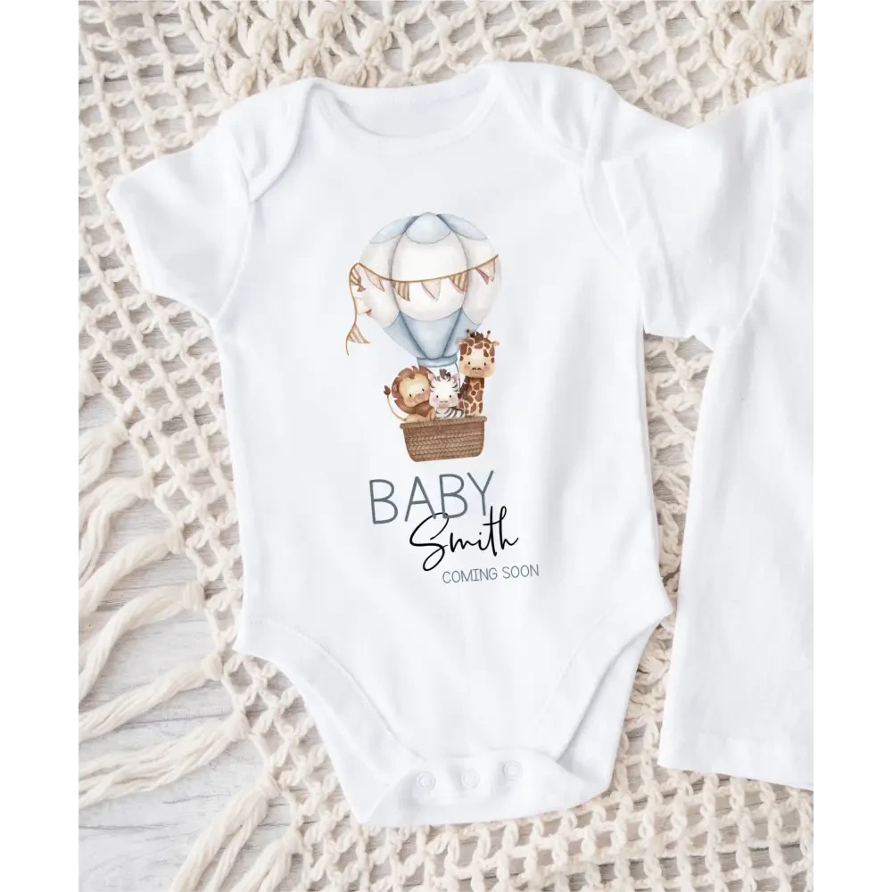 Personalised Hot Air Balloon Safari onesie - Timber Tinkers