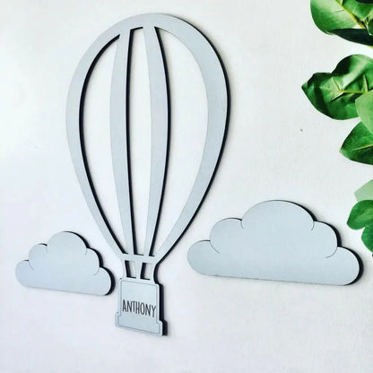 Personalised Hot Air Balloon Wall Decal - Timber Tinkers