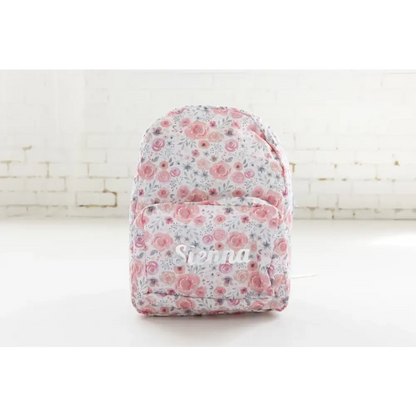 Personalised Kids Backpack - Floral - Timber Tinkers