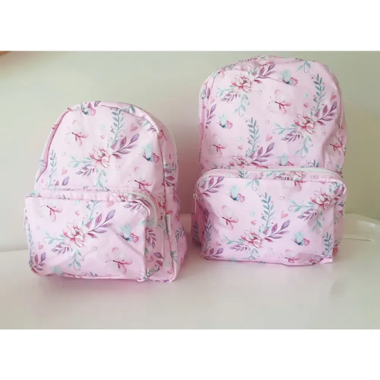 Personalised Kids Backpack - Pink Butterfly - Timber Tinkers
