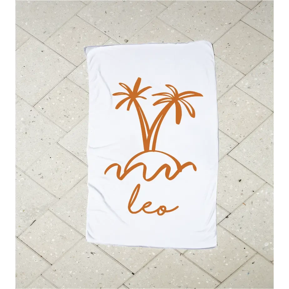 Personalised Kids Towel - Boho Palm - Timber Tinkers
