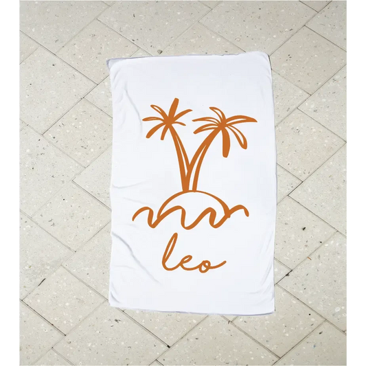 Personalised Kids Towel - Boho Palm - Timber Tinkers