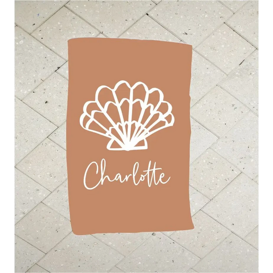 Personalised Kids Towel - Clam Shell - Timber Tinkers