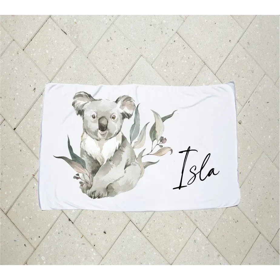 Personalised Kids Towel - Koala - Timber Tinkers