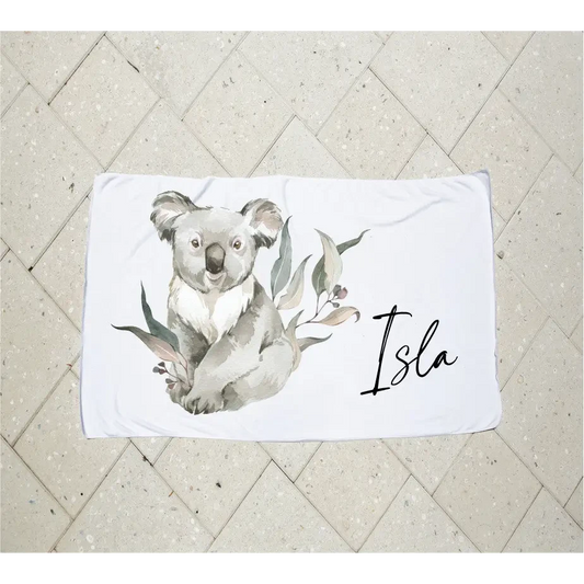Personalised Kids Towel - Koala - Timber Tinkers