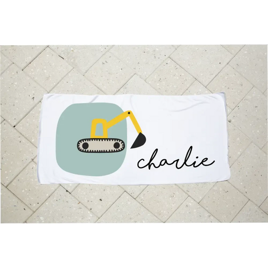 Personalised Kids Towel - Little Digger - Timber Tinkers