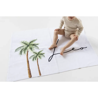 Personalised Kids Towel - Palm Tree - Timber Tinkers