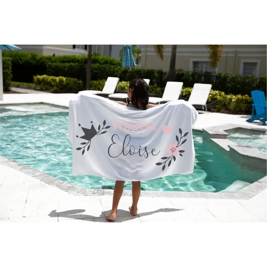 Personalised Kids Towel - Princess - Timber Tinkers