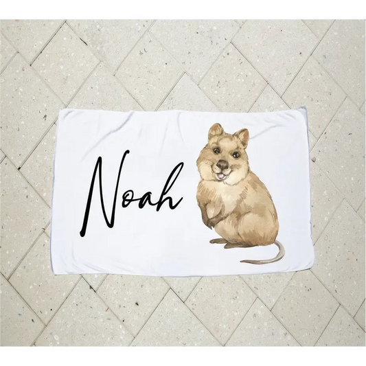 Personalised Kids Towel - Quokka - Timber Tinkers