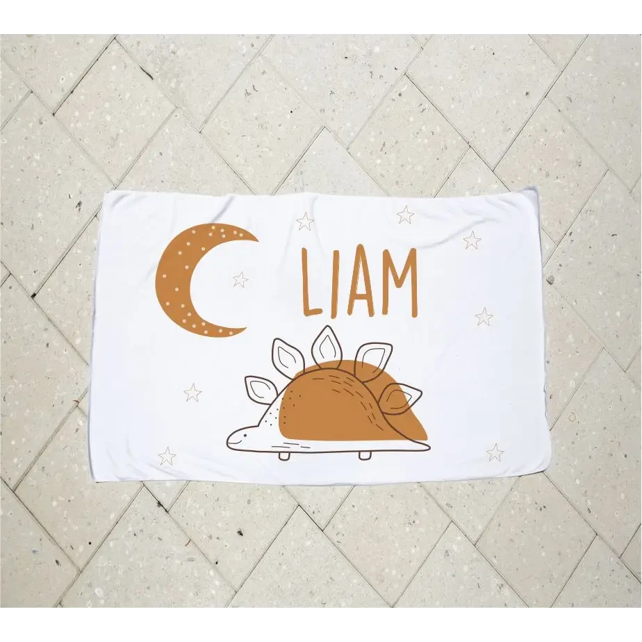 Personalised Kids Towel - Stegosaurus - Timber Tinkers