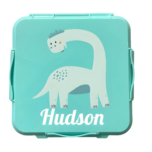 Personalised Mint Lunch Box - Brachiosaurus - Timber Tinkers