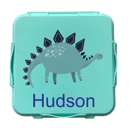 Personalised Mint Lunch Box - Stegosaurus - Timber Tinkers