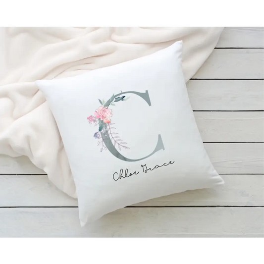 Personalised Pillowcase - Floral Letter - Timber Tinkers