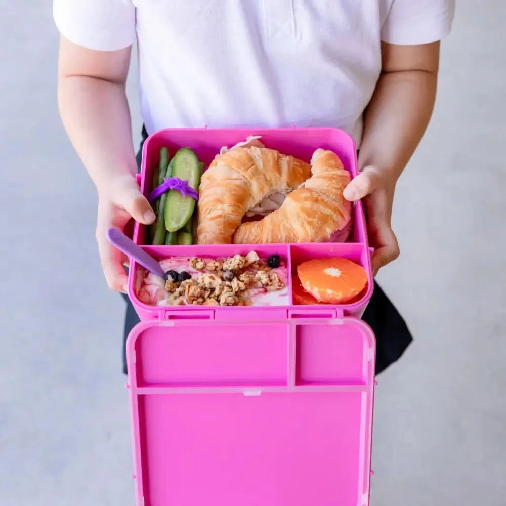 Personalised Pink Lunch Box - Pastel Rainbow - Timber Tinkers
