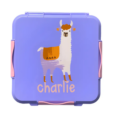 Personalised Purple Lunch Box - Llama - Timber Tinkers