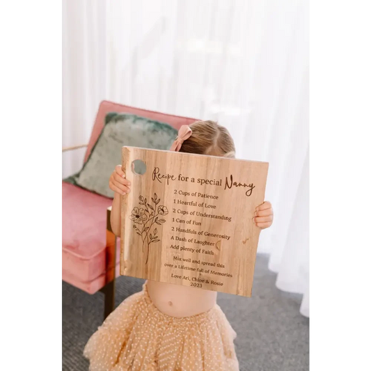 Personalised Special Recipe Wooden Serving Board - Timber Tinkers