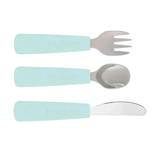 Personalised Toddler Cutlery Set - Multiple Colours - Timber Tinkers