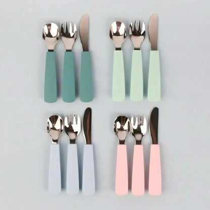 Personalised Toddler Cutlery Set - Multiple Colours - Timber Tinkers