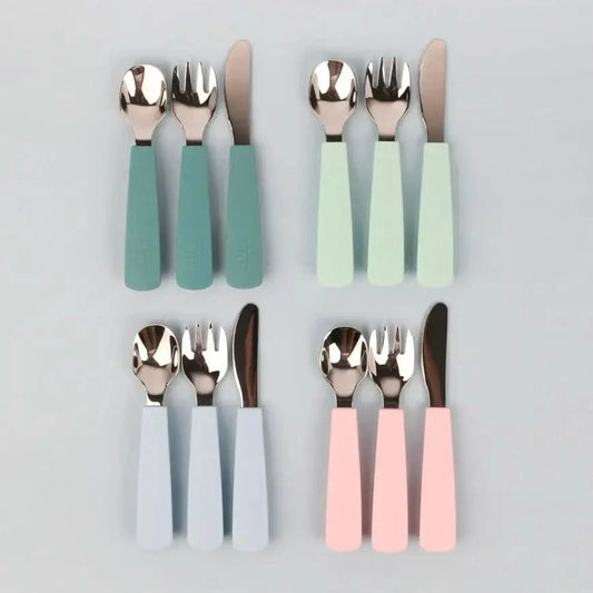 Personalised Toddler Cutlery Set - Multiple Colours - Timber Tinkers