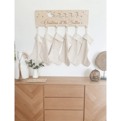 Personalised Velvet Stockings - Black - Timber Tinkers
