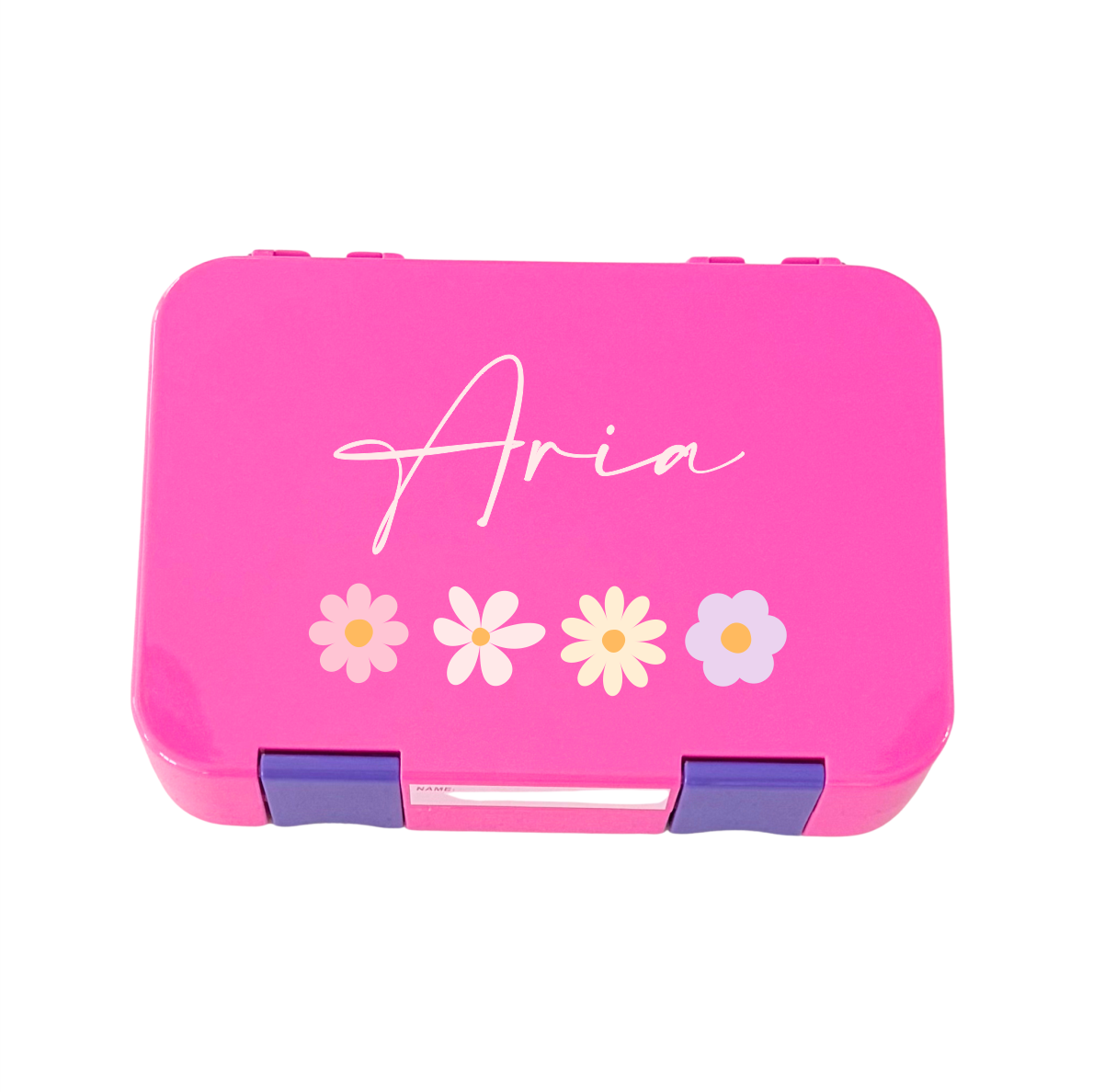 Personalised Lunch Boxes - Pink Daisy