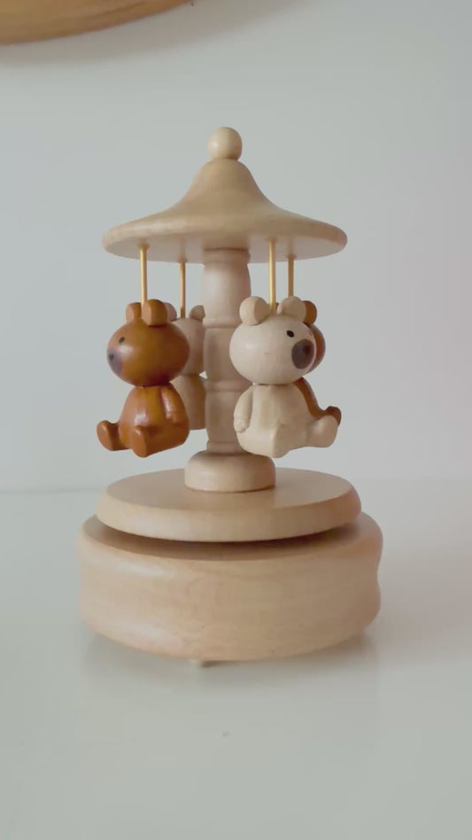 Teddy Bear Wooden Music Box