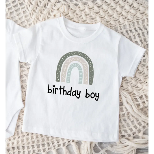Rainbow Birthday Boy T-Shirt - Timber Tinkers